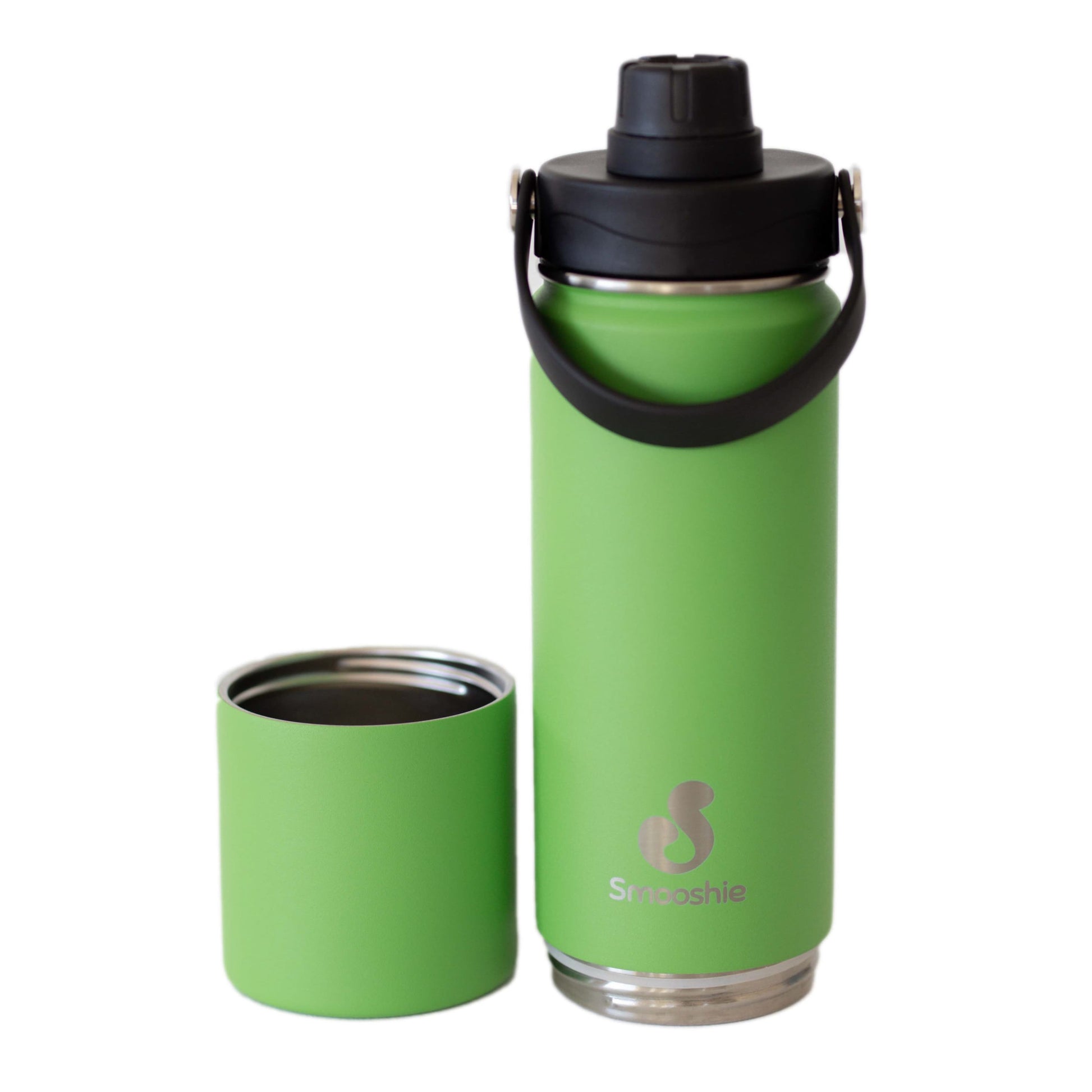 School drink bottle with snack compartment - Kiwi Smooshie Bottle